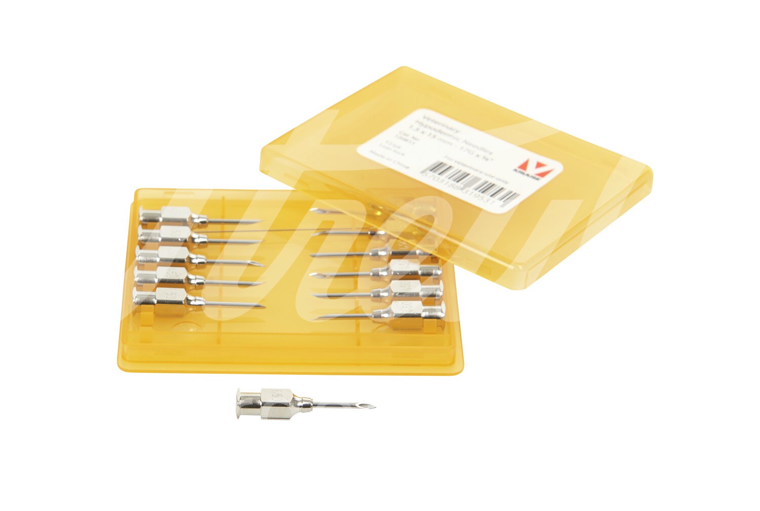 KRUUSE Vet Kanüle 17G 1.5 x 15 mm Luer Lock 12 Stk.