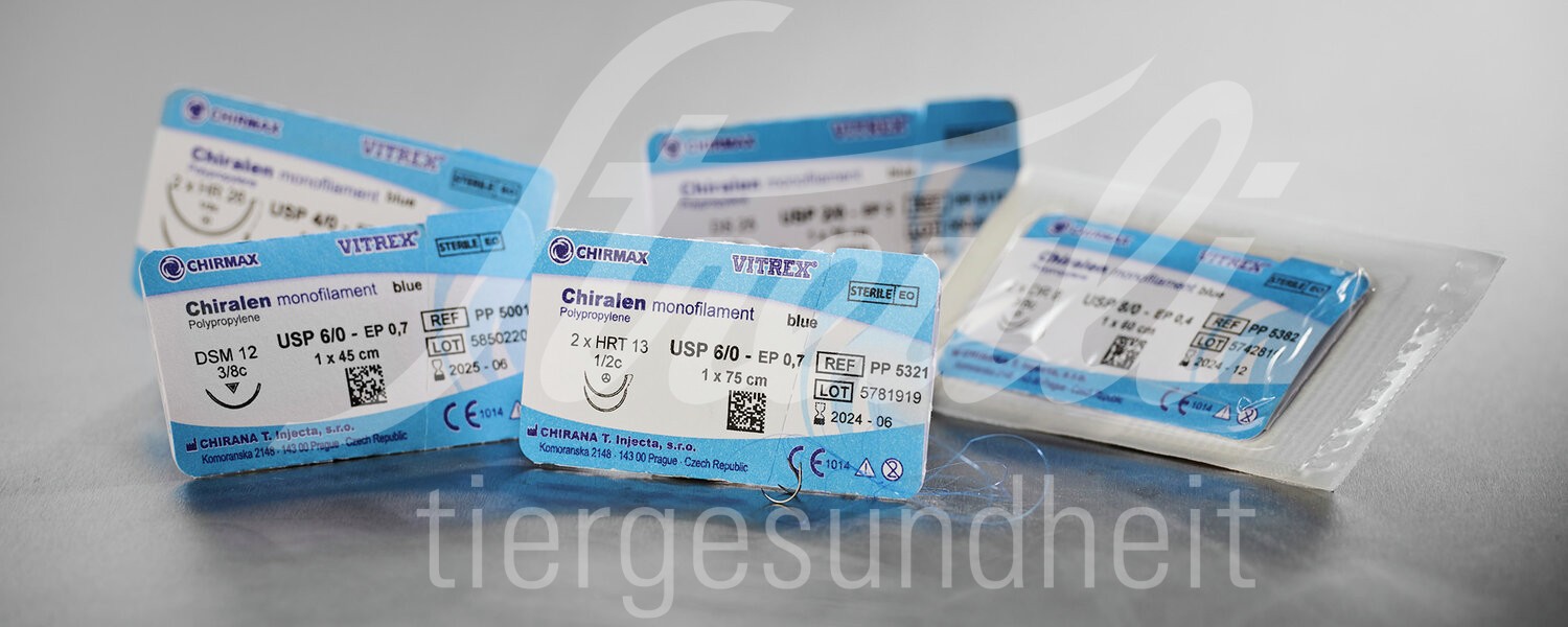 Vitrex Chiralen monofil blau USP 3-0 HR 27mm 75 cm 24 Stk.