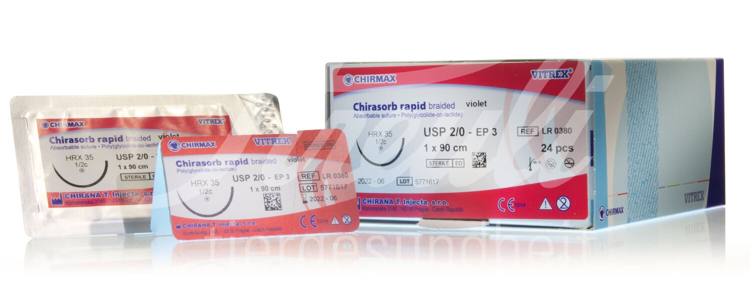 Vitrex Chirasorb rapid viol. USP 3-0 DS 15mm 45cm 24 Stk.