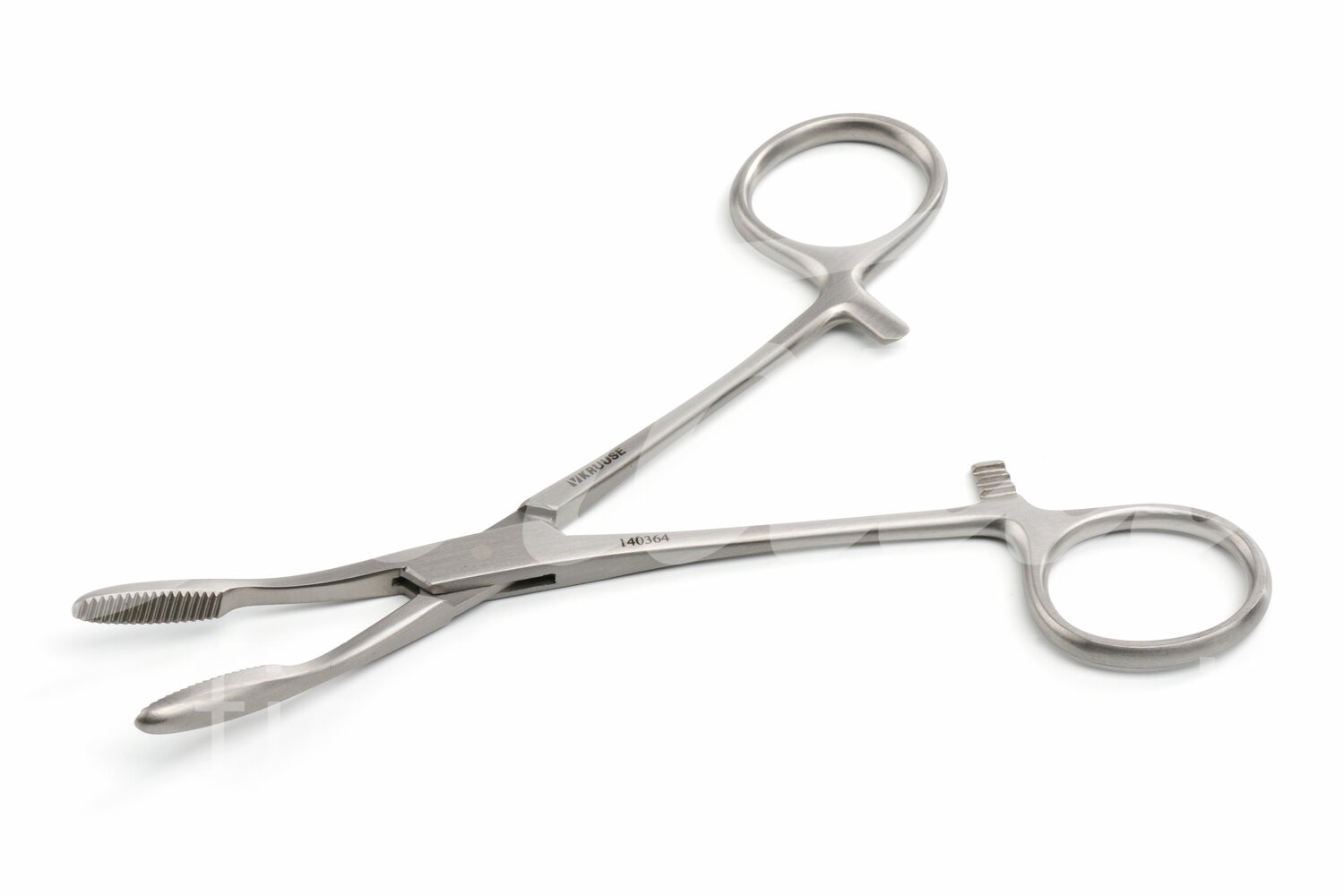 KRUUSE Verbandszange Pean 12.5 cm gebogen gezahnt 1 Stück