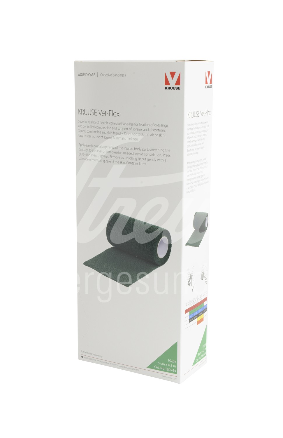 KRUUSE Vet Flex Bandage selbstkl. 5cm x 4.5m grün 10 Stk.