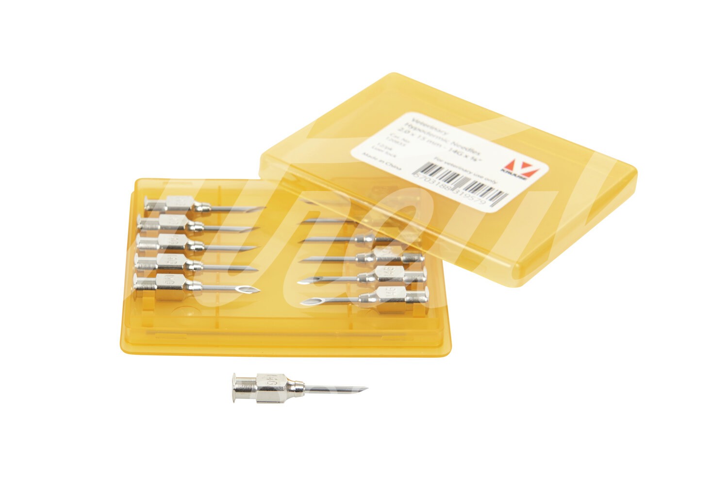 KRUUSE Vet Kanüle 14G 2.0 x 15 mm Luer Lock 12 Stk.