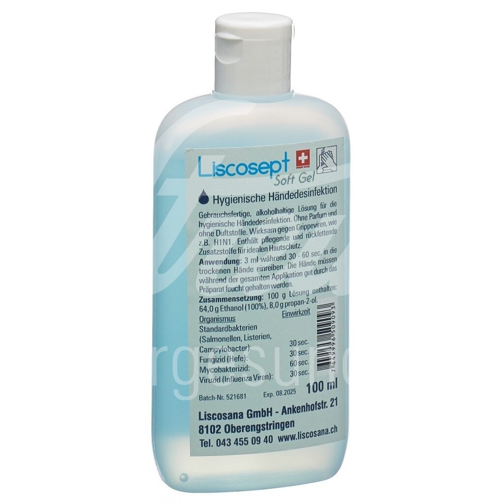 Liscosept Soft Gel Händedesinfektion mit Klappverschluss Fl 100 ml