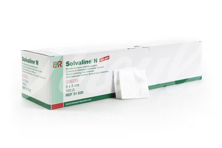Solvaline N Wundkompresse 5x5cm 100 Stk