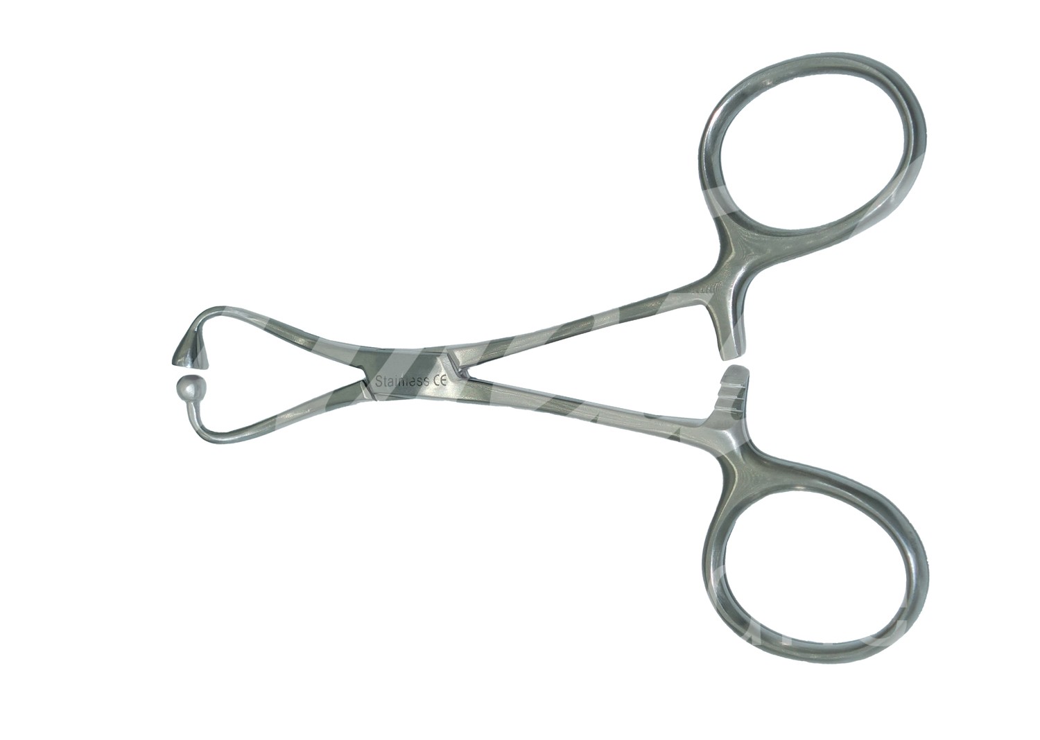 Tuchklemme 14.0 cm stumpf für Papierabdeckung 1 Stück