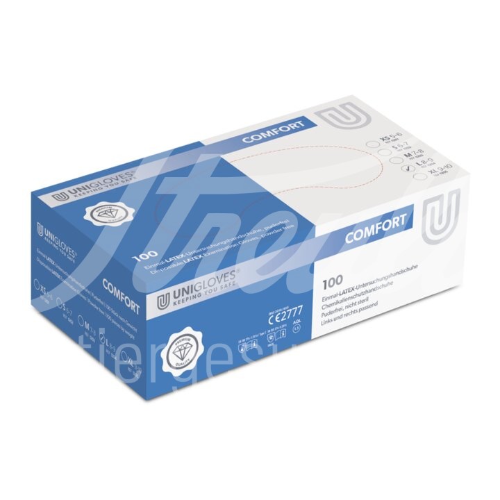 Unigloves Latex US-Handschuh Comfort S puderfr. 100 Stk.