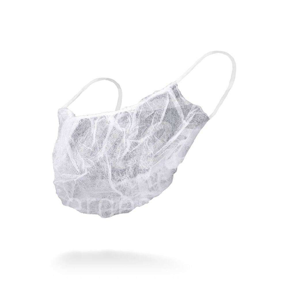 Bartmaske 48 x 24 cm Spinnvlies Loop weiss 100 Stück Bartmaske 48 x 24 cm Spinnvlies Loop weiss 100 Stück