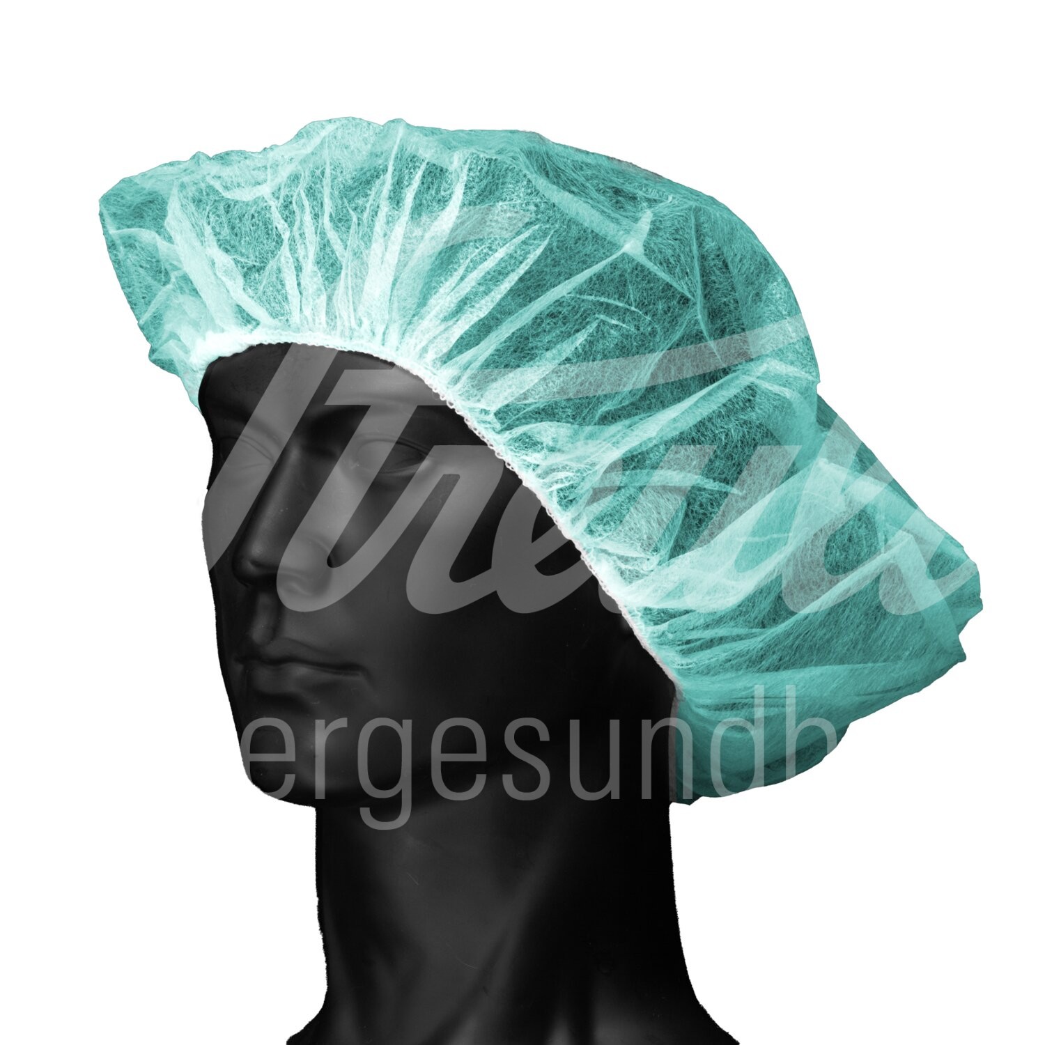 OP Haube mit Gummizug rund Gr. M Ø 52 cm grün 100 Stück