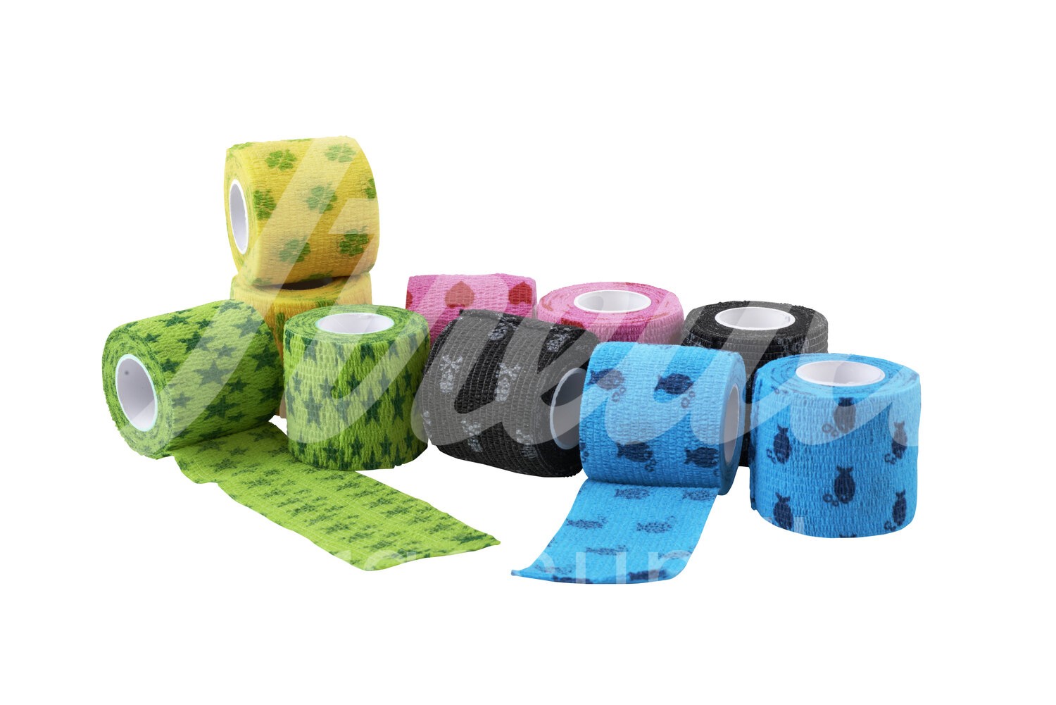 KRUUSE Fun Flex Pet Bandagen 10 cm x 4.5 m assortiert 10Stk.