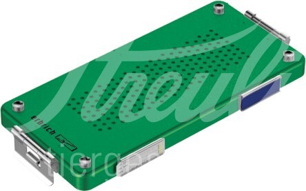 Mini-Container 310x140x105mm grün Deckel perforiert 1 Stk