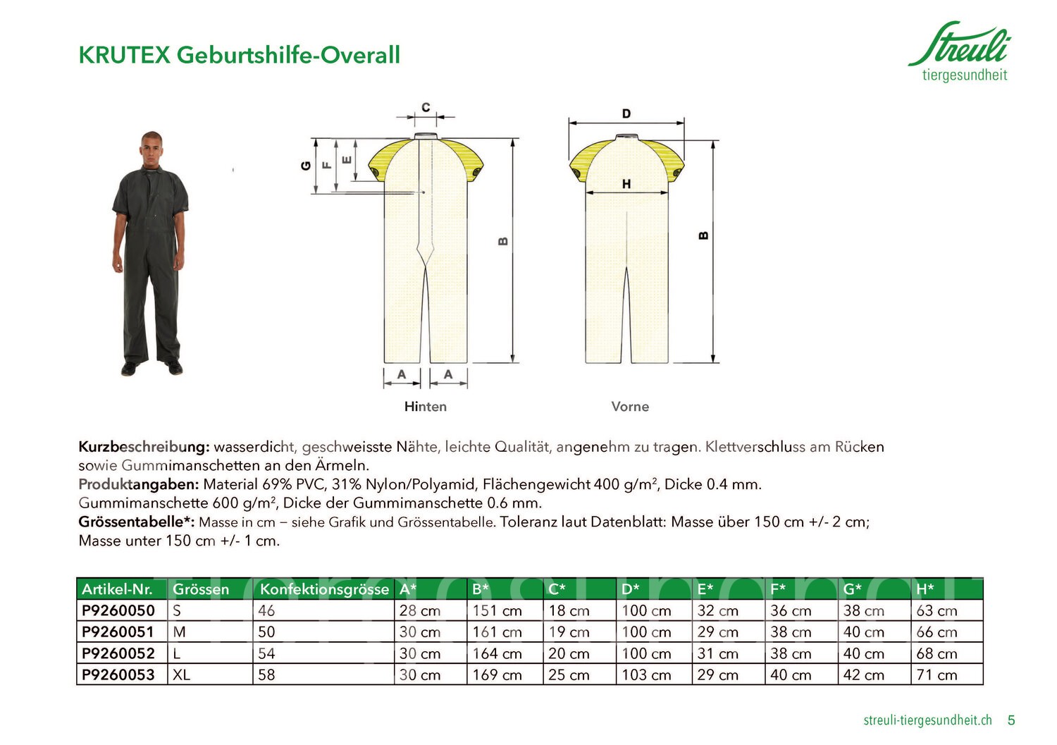 KRUTEX Overall für Geburtshilfe Gr. S 1 Stück KRUTEX Overall für Geburtshilfe Gr. S 1 Stück