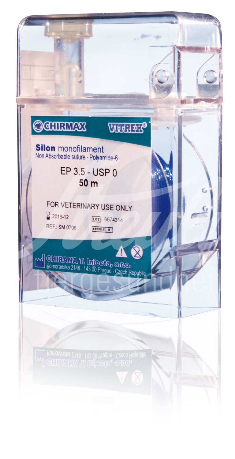 Vitrex Silon monofil blau USP 0 50m Flachspule 1 Stk.