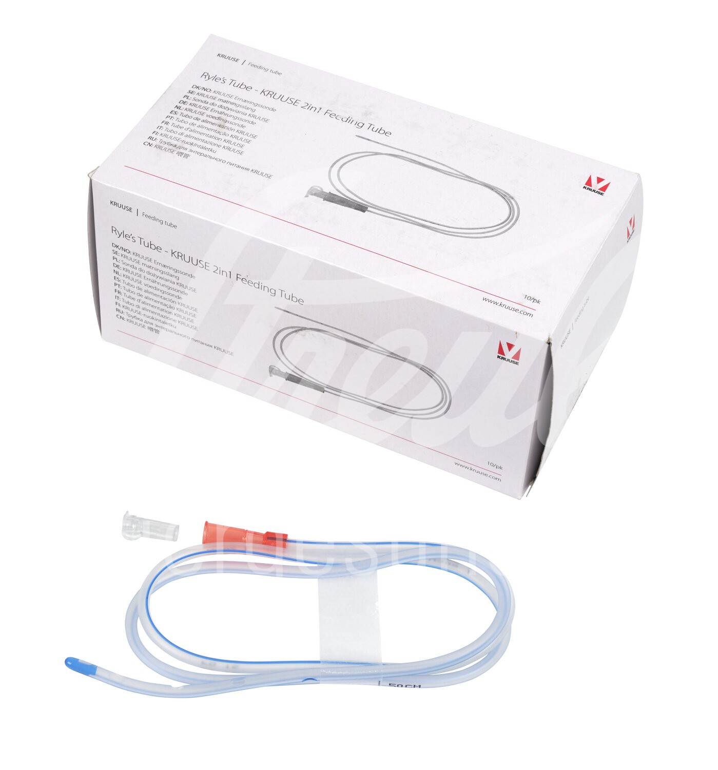 KRUUSE Ernährungssonde PVC orange 5.3 mm x 105 cm 10 Stück