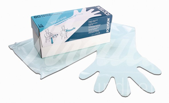 Polyver-Handschuh 92 cm grün, extra stark 80 Stück