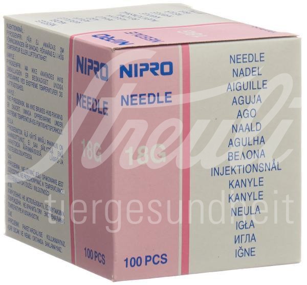 Nipro Einmalkanülen 1.2x50mm 18Gx2" rosa 100 Stk Nipro Einmalkanülen 1.2x50mm 18Gx2" rosa 100 Stk