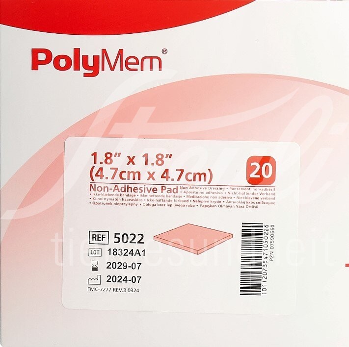 PolyMem Non Adhesive Dressing 4.7x4.7cm 20 Stk