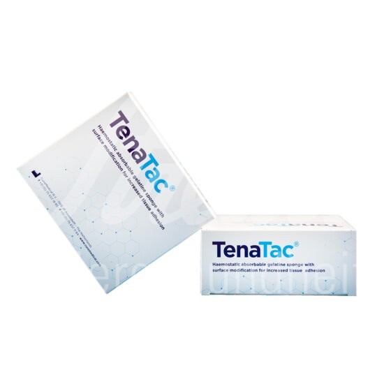 TenaTac hämostat. Gelatineschwamm 40 x 25 x 10 mm 5 Stück