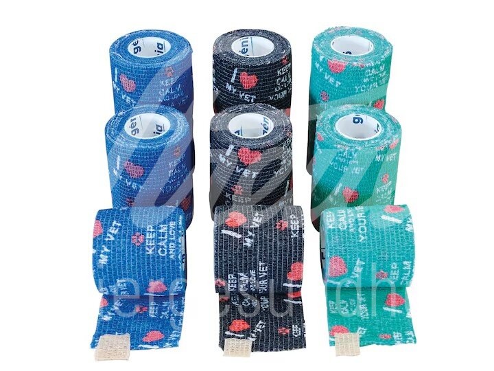 Genia Fun Strap 10 cm, bunt, kohäsive Bandage 12 Stück