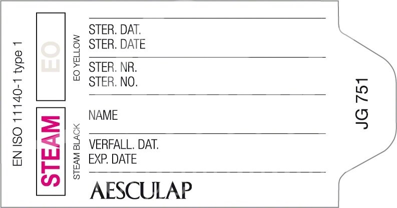 Aesculap Indikatorschild 67x35mm f. Optik-Container 100 Stk.