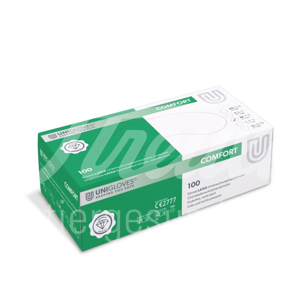 Unigloves Latex US-Handschuh Comfort S puderfr. 100 Stk.