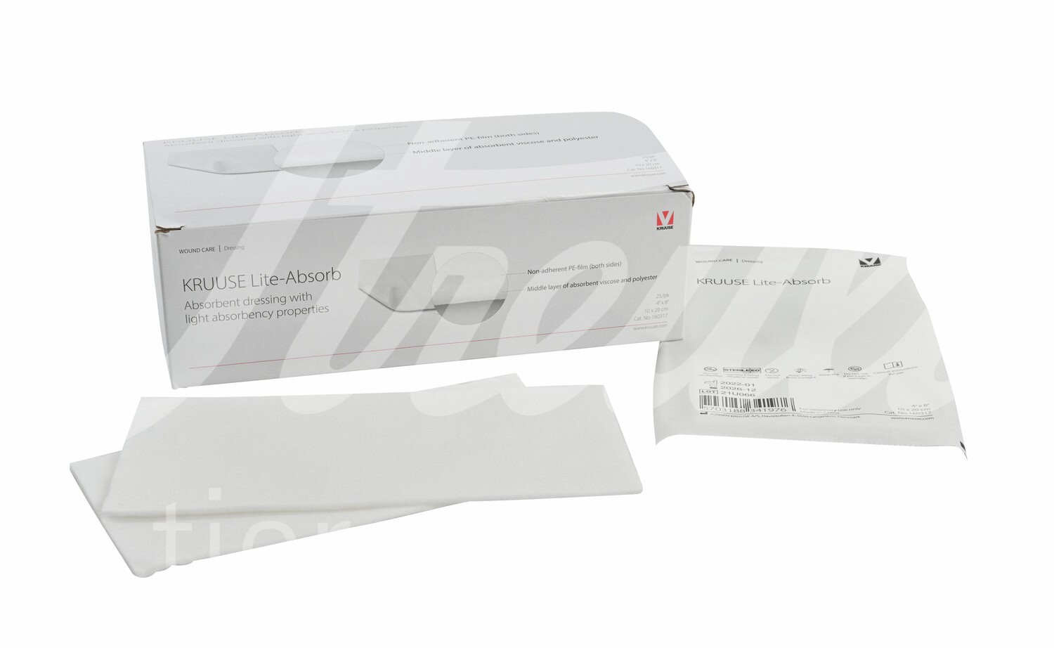 KRUUSE Lite-Absorb 10 x 20 cm saugfähige Wundauflage 25 Stk
