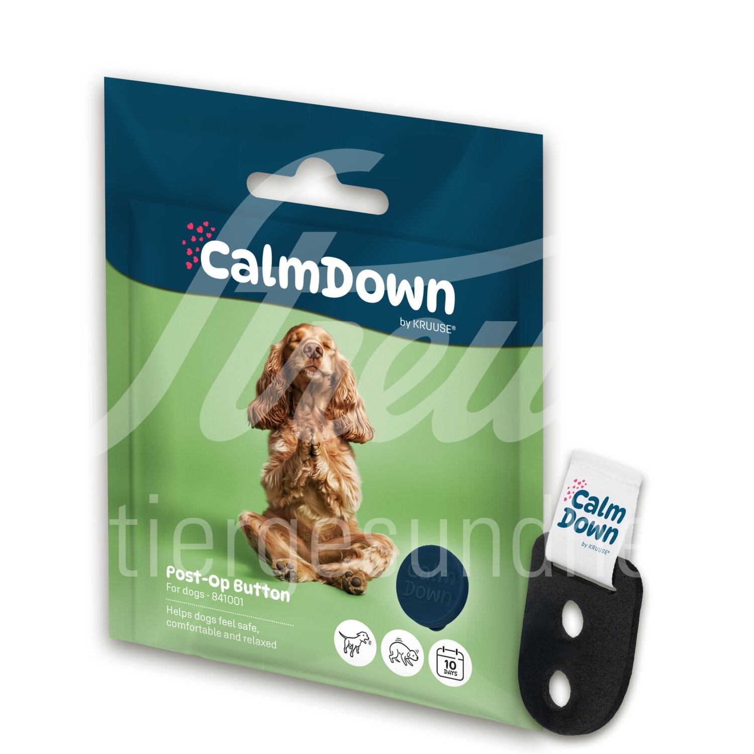 CalmDown Hund Post-OP 1 Button & 1 Klett-Anhänger 1 Set