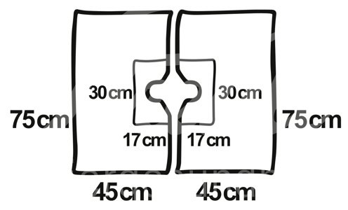 Foliodrape Protect Lochtuch 75x90cm selbstklebend variabel 40 x 2 Stk