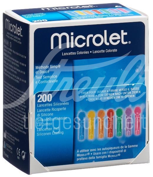 MICROLET Lanzetten farbig 200 Stk