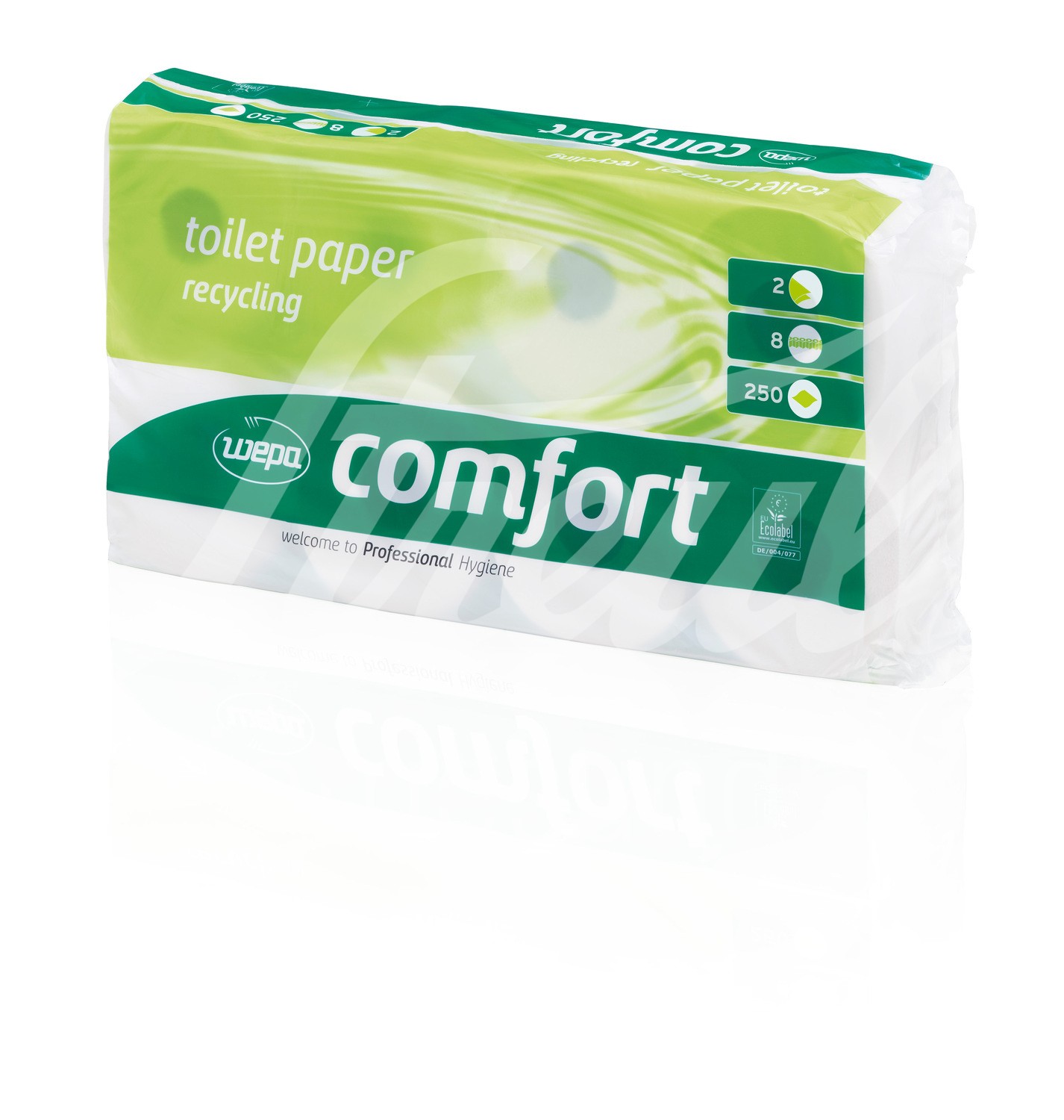 Toilettenpapier Wepa Comfort, 2lg, hochweiss 8 Rollen 1 Stück