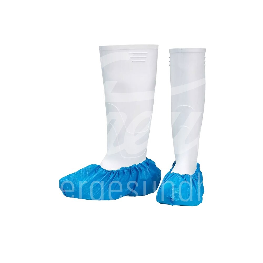 Überziehschuhe PE m. Gummizug 41 x 15 cm blau 100 Stk. Überziehschuhe PE m. Gummizug 41 x 15 cm blau 100 Stk.