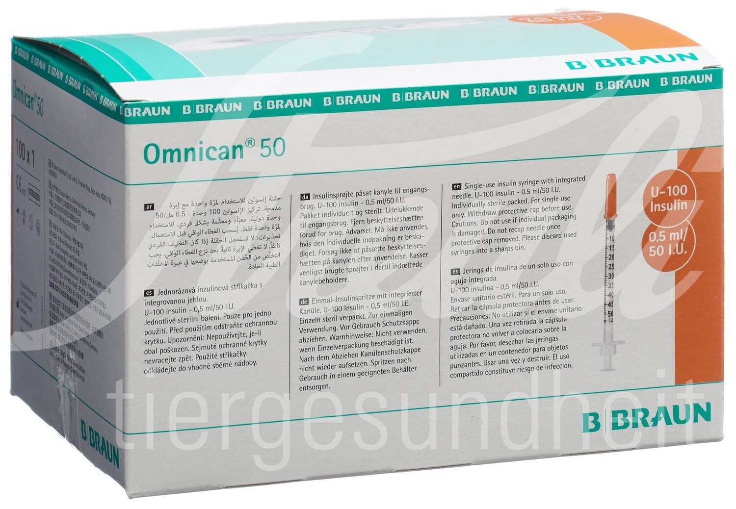 Omnican Insulin 50 0.5ml 0.3x12mm G30 einzel 100 Stk
