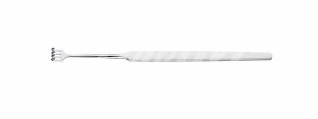 Wundhaken Rollet fein 13.5 cm spitz 4-zinkig 1 Stück Wundhaken Rollet fein 13.5 cm spitz 4-zinkig 1 Stück