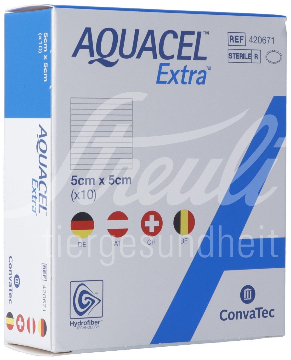 AQUACEL Extra Hydrofiber Verband 10x10cm 10 Stk