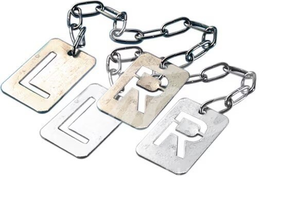 Röntgen Seitenzeichen Kette R/L 1 Stück