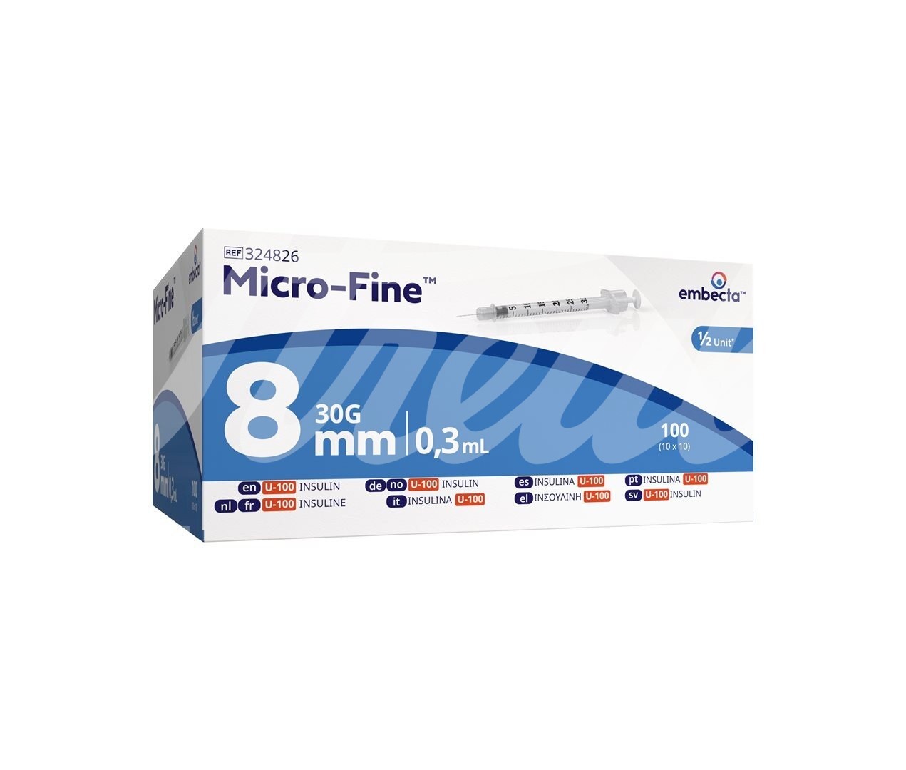 Micro-Fine U100 Insulinspritzen 31G 0.3ml 6mm Ds 100 Stk Micro-Fine U100 Insulinspritzen 31G 0.3ml 6mm Ds 100 Stk