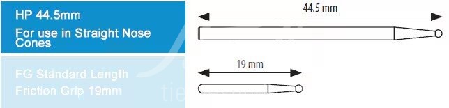 iM3 HP Fissurenbohrer 701, 44,5 mm lang (D7981) 5 Stück