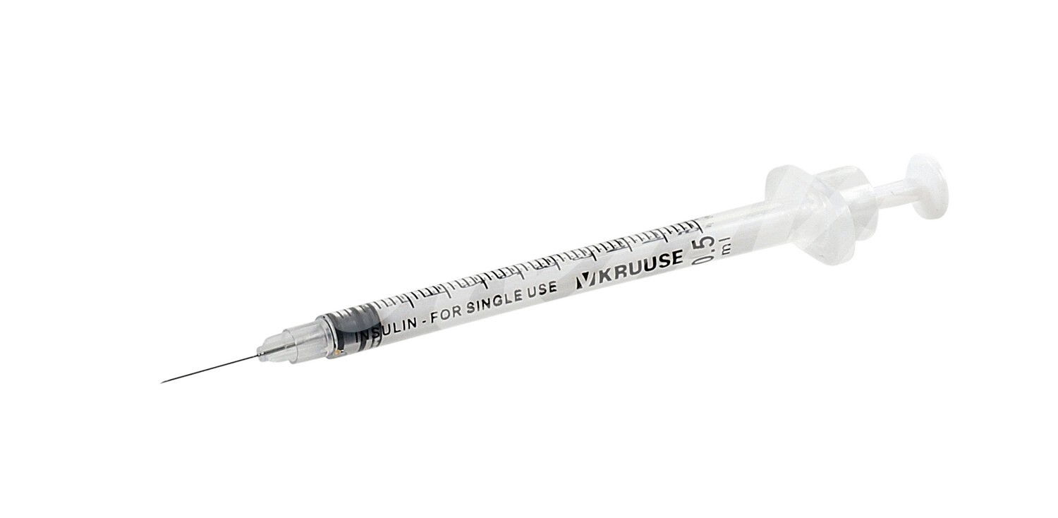 KRUUSE Insulinspr. U40 m.Kanüle 29G 0.33x12mm 0.5ml 100Stk KRUUSE Insulinspr. U40 m.Kanüle 29G 0.33x12mm 0.5ml 100Stk