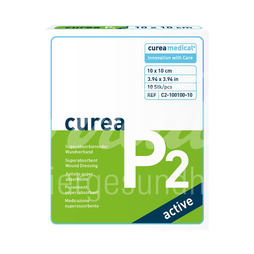 Curea P2 active Wundauflage, 10 x 10 cm 10 Stück Curea P2 active Wundauflage, 10 x 10 cm 10 Stück