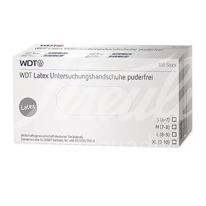 WDT Latex US-Handschuh L puderfr. weiss 100 Stück WDT Latex US-Handschuh L puderfr. weiss 100 Stück