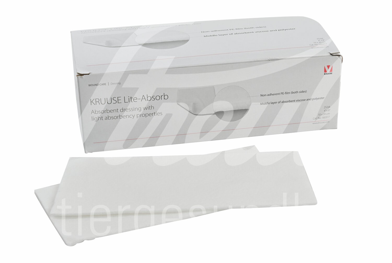 KRUUSE Lite-Absorb 10 x 20 cm saugfähige Wundauflage 25 Stk