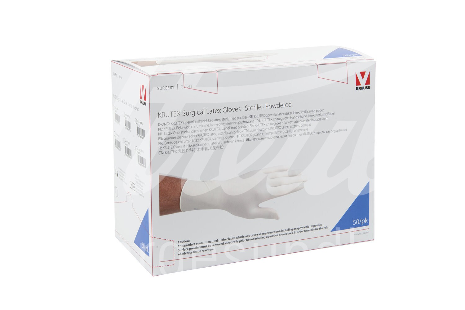 KRUTEX OP-Handschuh Latex 8.5 gepudert 50 Paar