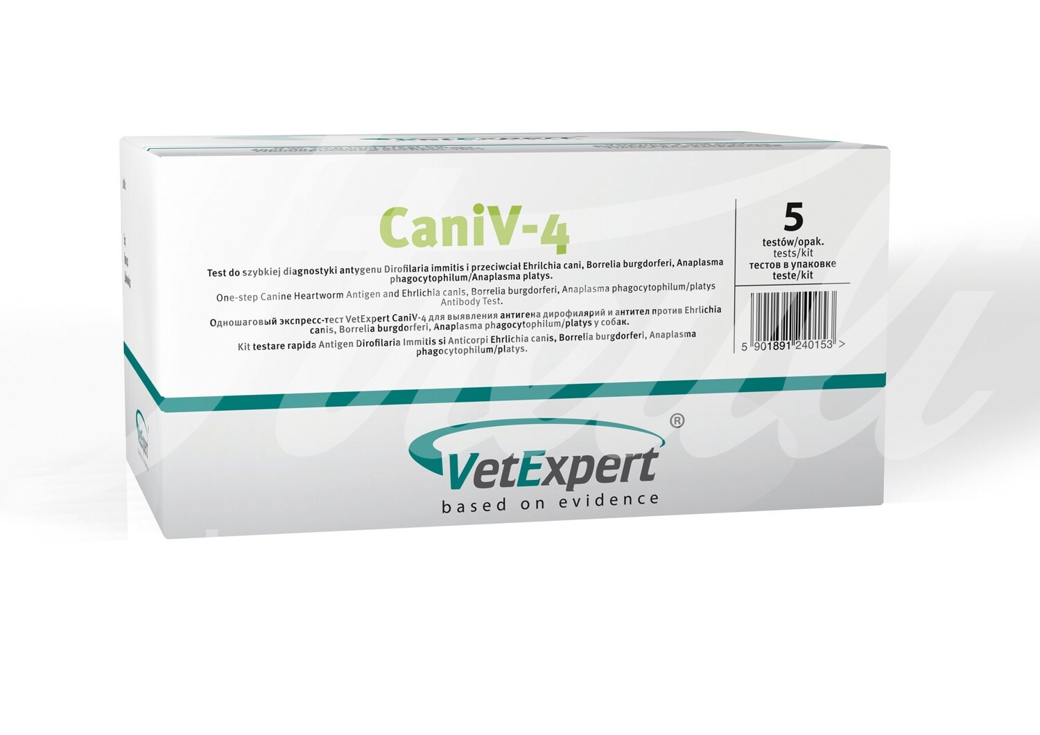 Vetexpert CaniVec+4 Schnelltest für Hunde 5 Stück