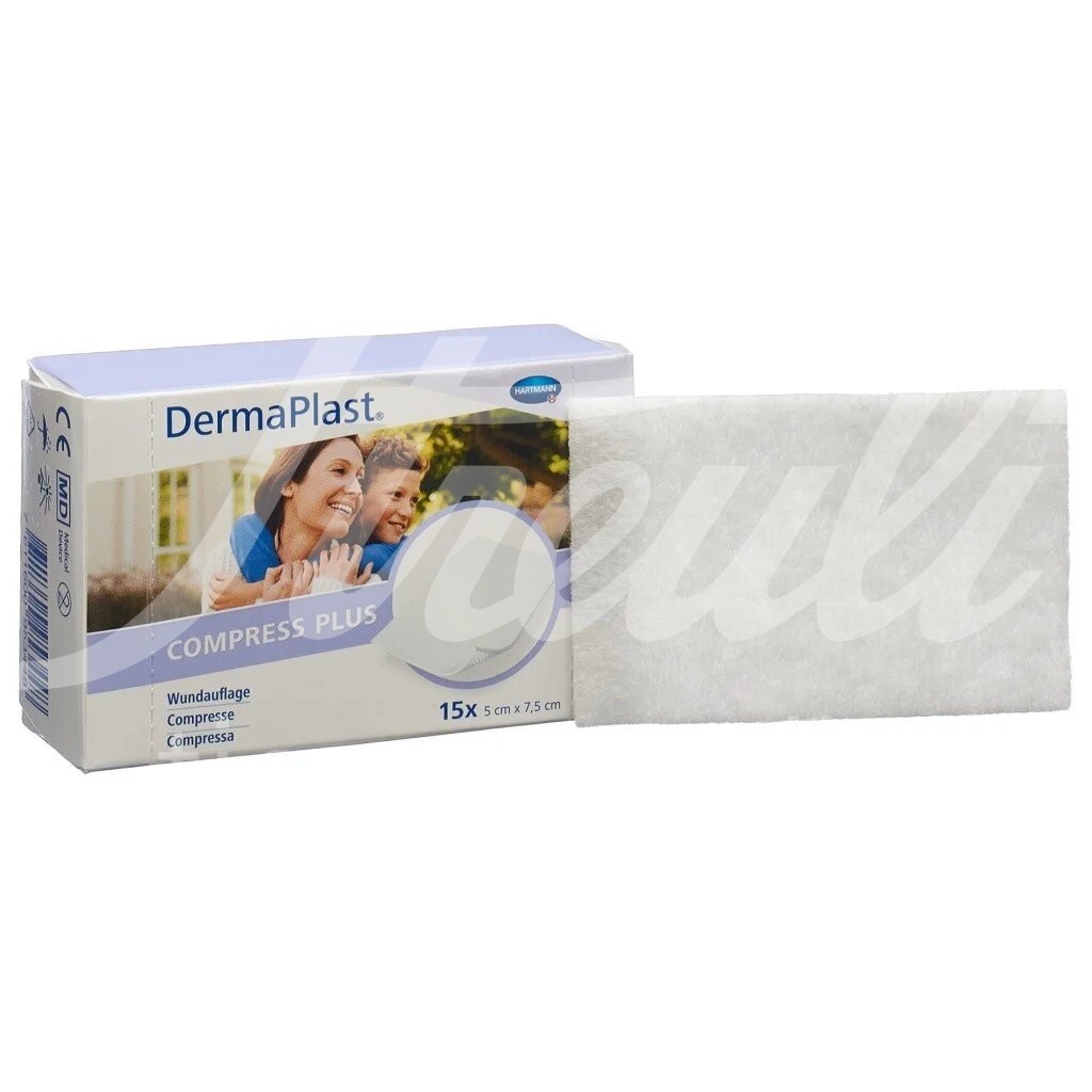 DermaPlast Compress Plus 5x7.5cm 15 Stk