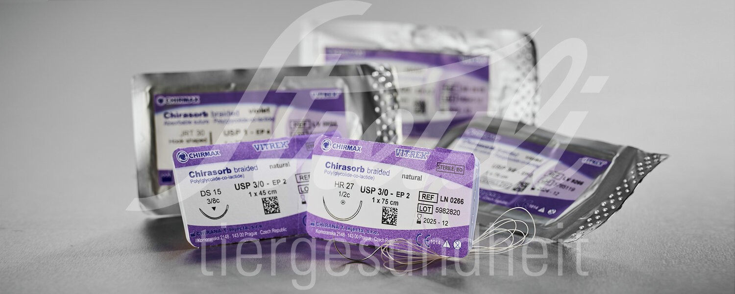 Vitrex Chirasorb gefl. viol. USP 2 ohne Nadel 2x 75 cm 24Stk.