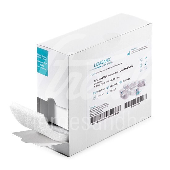 Ligasano weiss unsteril, Spender, 200 x 5,5 x 1 cm 1 Stück