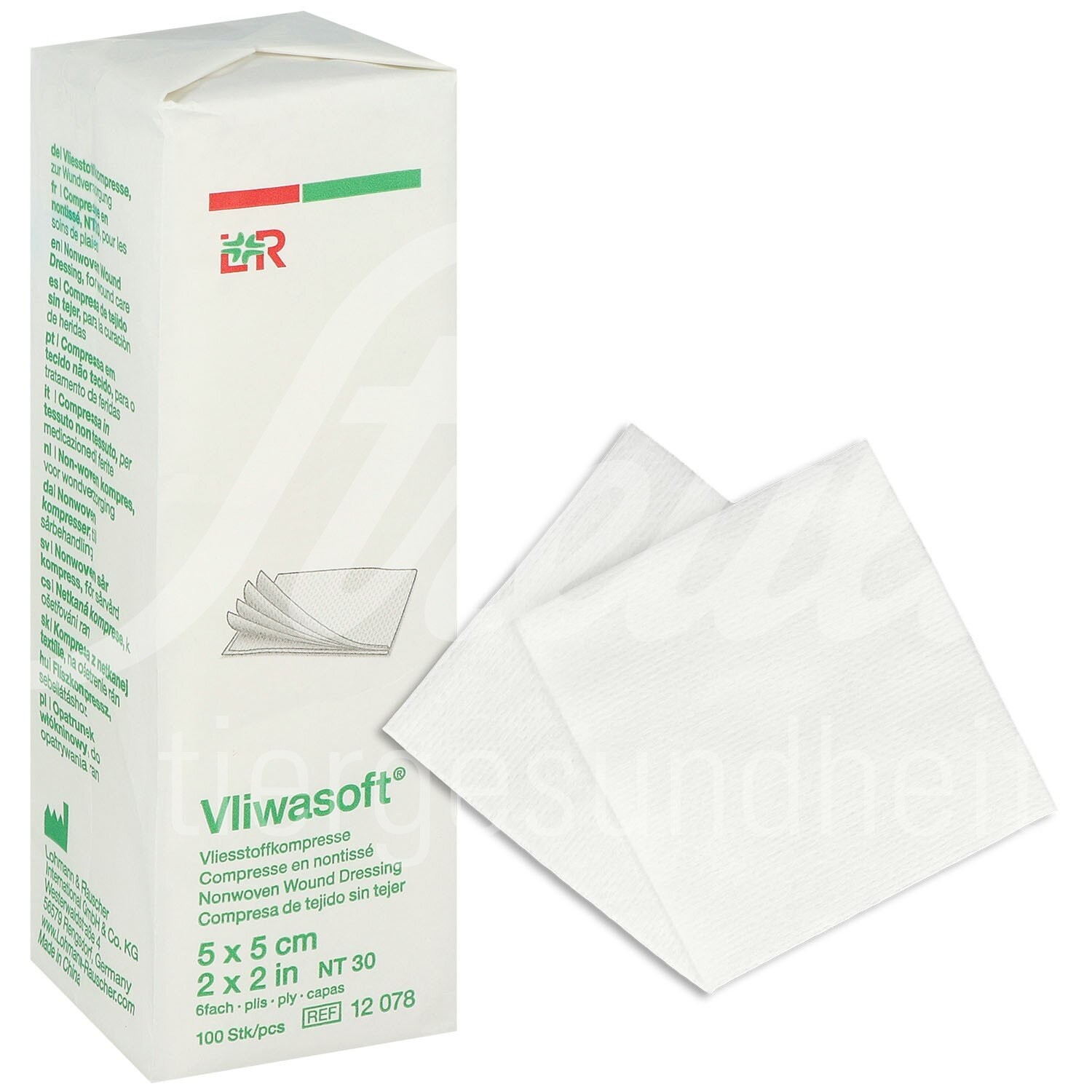 Vliesstoffkompressen Vliwasoft 4-fach 10 x 10 cm 100 Stk.