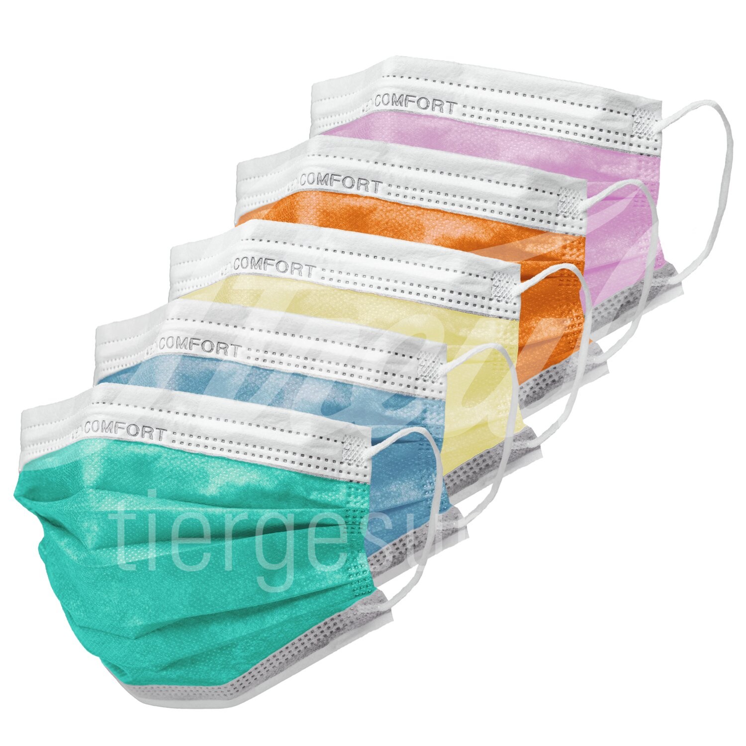 Mundschutz Typ IIR Loop 3-lagig blau 50 Stück