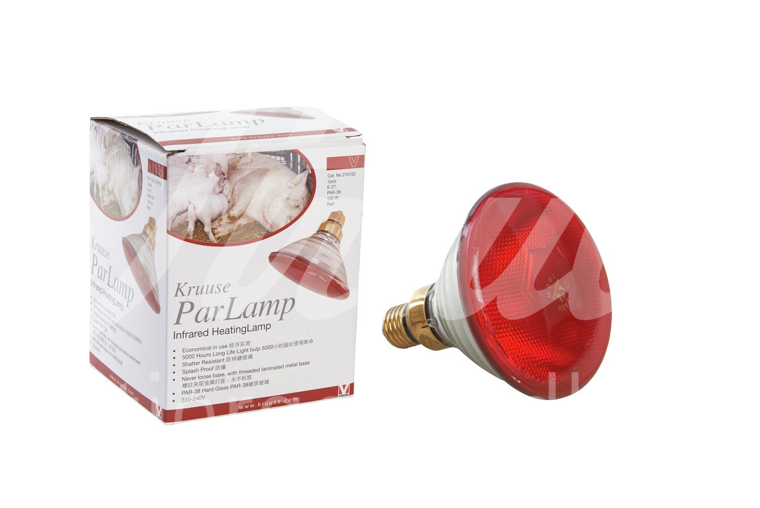 KRUUSE PAR-Lamp Heizlampe 100 W rot 1 Stück