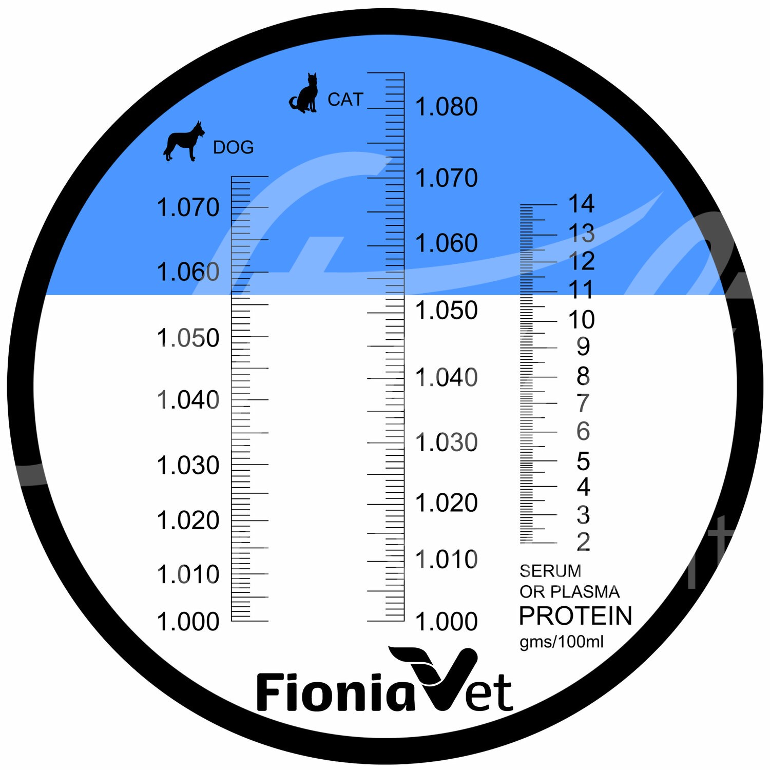 FV Klin. Refraktometer 2 Skalen Hd&Ktz Serumprotein & spez.Gew.