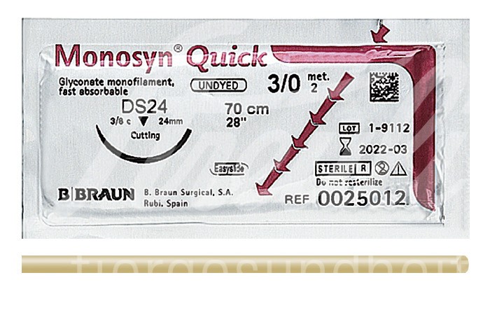 B.Braun Monosyn Quick ungefärbt USP 1 HRs 40 mm 90 cm 36 Stk.